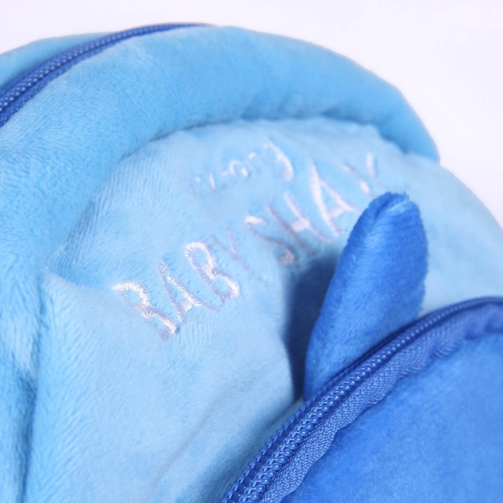 Mochila Creche Peluche Baby Shark azul - Lucci