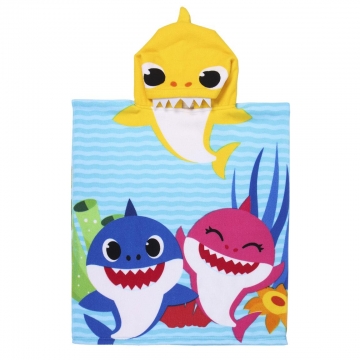 Poncho em Microfibra Baby Shark