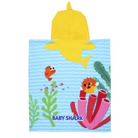 Poncho de microfibra Baby Shark para piscina