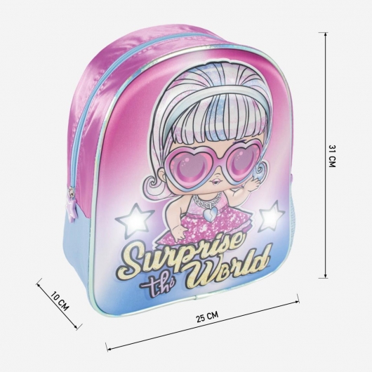 Mochila infantil LOL 3D con luces