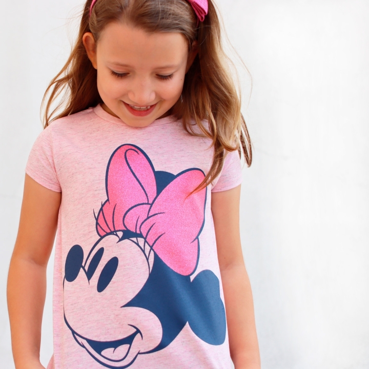 T-Shirts Minnie Glitter rosa - Lucci