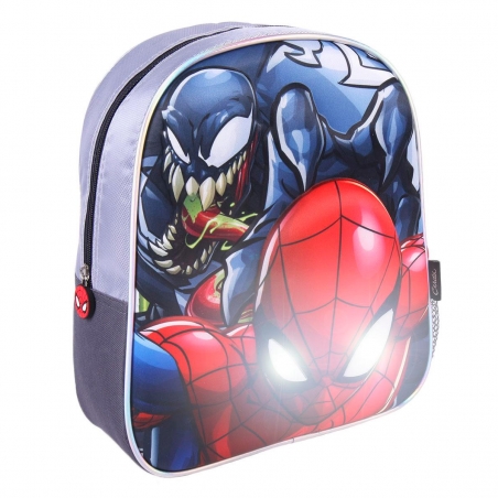 Mochila Infantil 3D Spiderman com luzes EAN 8427934537754 ref 2100003443