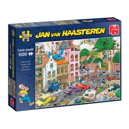 Puzzle comic 1000 peças com ilustração Friday the 13th por Jan Van Haasteren da Jumbo, EAN 8710126190692 ref 19069