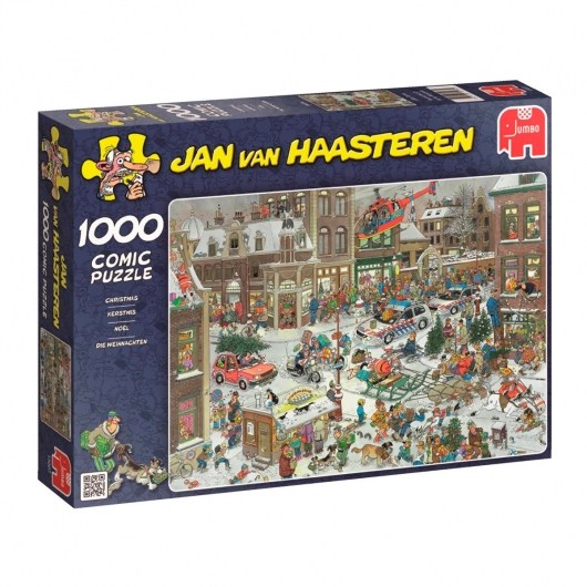 Puzzle comic 1000 peças com ilustração Christmas por Jan Van Haasteren da Jumbo, EAN 8710126130070 ref 13007