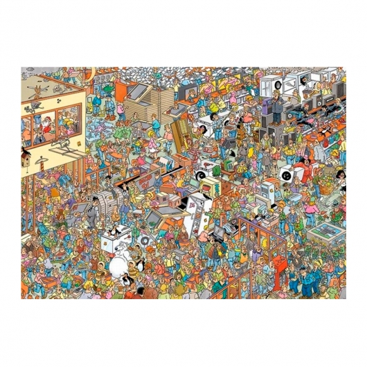 Puzzle Comic Holiday Shopping Jan Van Haasteren 2 x 1000 peças - Lucci