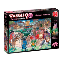 Puzzle comic 1000 peças com ilustração Higway Hold Up da coleção Wasgij Destiny 21 da Jumbo, EAN 8710126191804 ref  19180