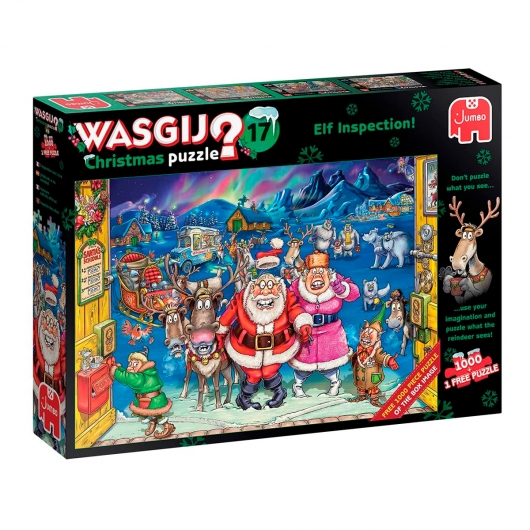 Puzzle Comic Elf Inspection da Coleção Wasgij Christmas 17 2x1000 peças