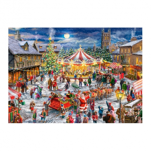 Puzzle Christmas Carousel Coleção Falcon de Luxe da Jumbo 2x1000 peças - Lucci