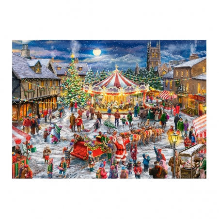 Puzzle Christmas Carousel Coleção Falcon de Luxe da Jumbo 2x1000 peças - Lucci