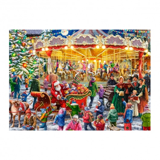 Puzzle Christmas Carousel Coleção Falcon de Luxe da Jumbo 2x1000 peças - Lucci