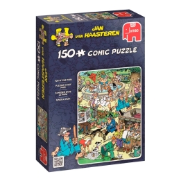 Puzzle comic 150 peças com ilustração Fan At The Park por Jan Van Haasteren da Jumbo, EAN 8710126190234 ref 19038