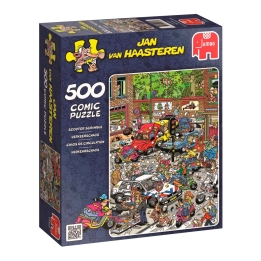 Puzzle comic 150 peças com ilustração Scooter Scramble por Jan Van Haasteren da Jumbo, EAN 8710126174654 ref 17465