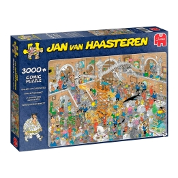 Puzzle comic 1000 peças com ilustração Gallery of Curiosities por Jan Van Haasteren da Jumbo, EAN 8710126200315 ref  20031