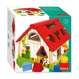 Conjunto em madeira, casinha com formas geométricas da Goula EAN 8410446552209 ref 55220